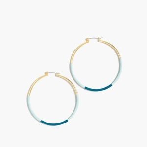 J.Crew NWT Blue Toned Hoop Earrings